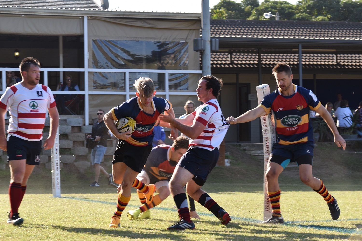 Playing football