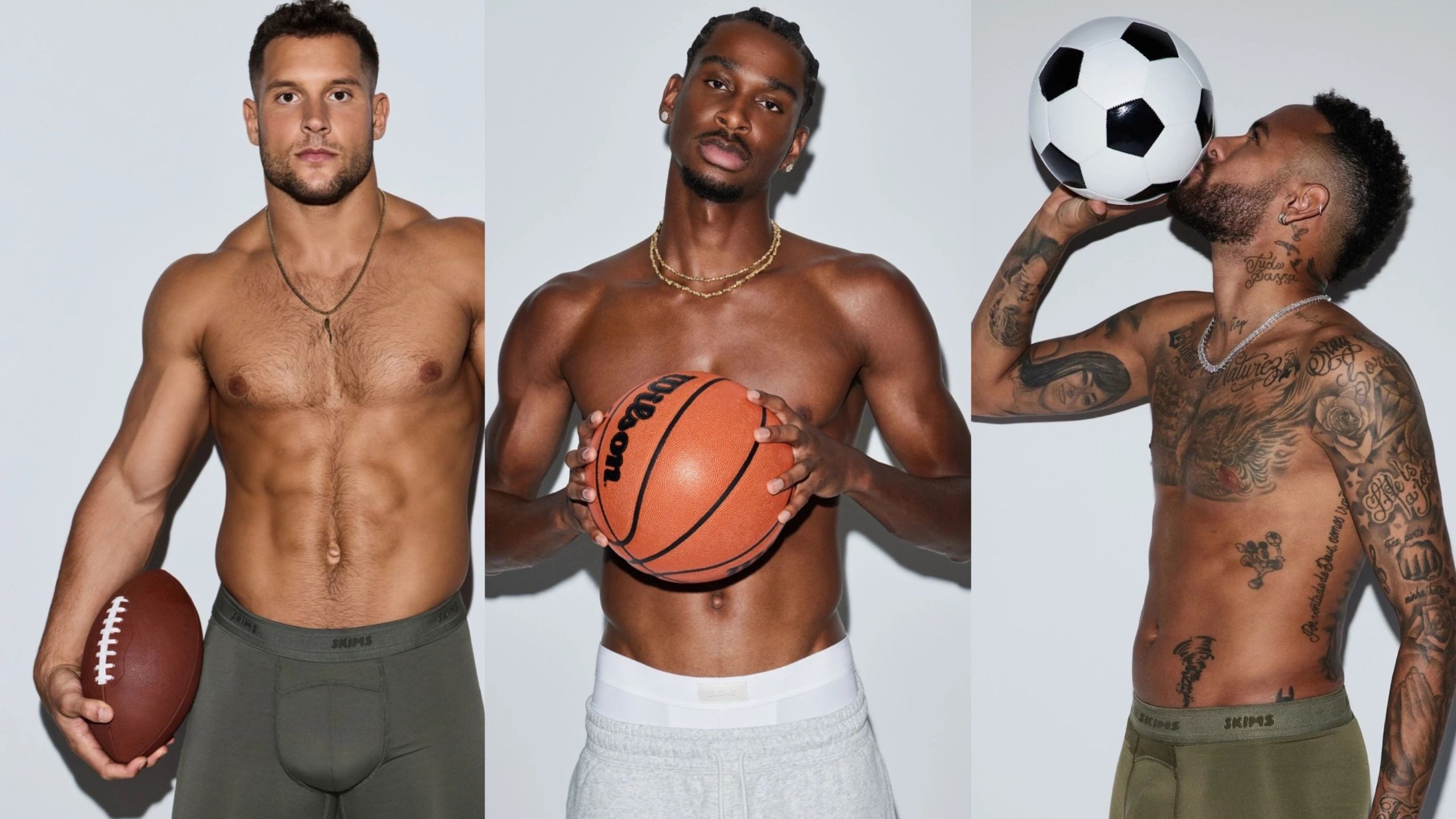 SKIMS By Kim Kardashian Launches Menswear Line With Neymar Jr
