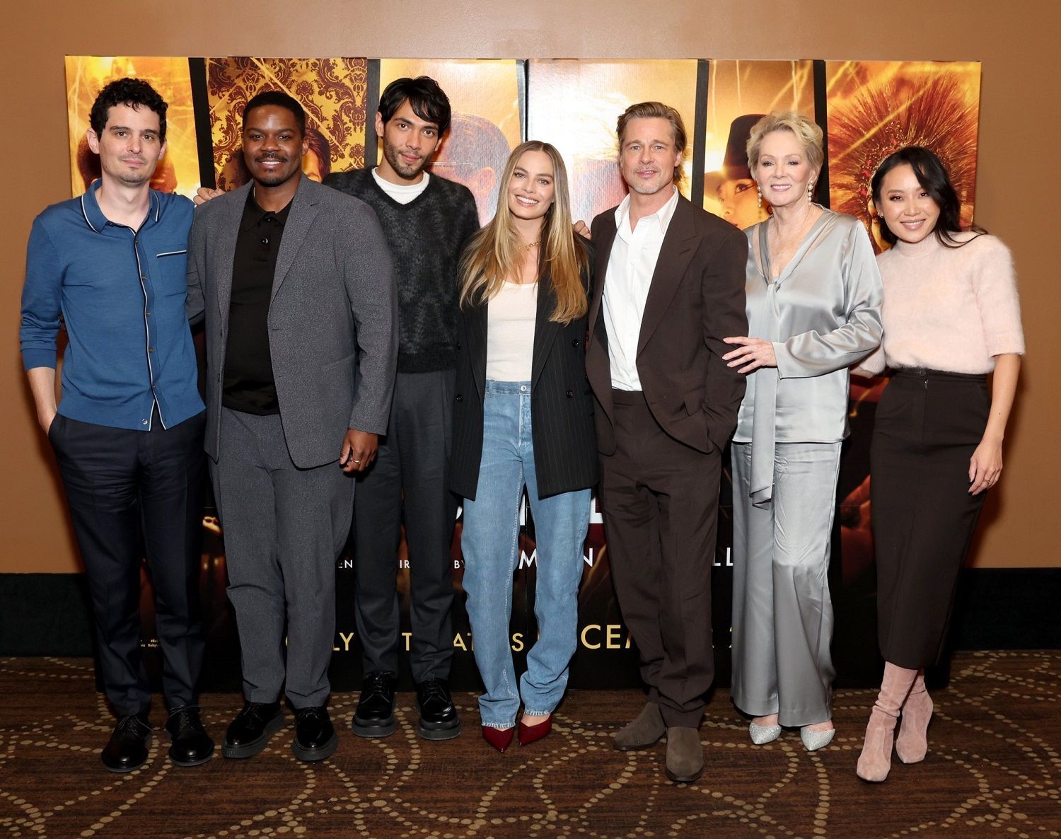 Margot Robbie and cast of Babylon