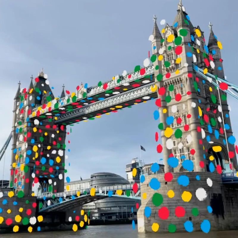 Louis Vuitton Uses AR To Cover Iconic Landmarks In Yayoi Kusama’s Signature Polka Dots