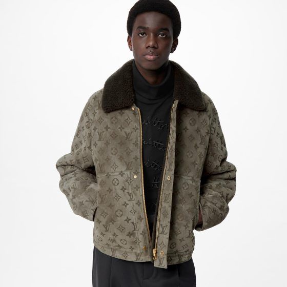 Black Louis Vuitton Winter Jacket - RockStar Jacket