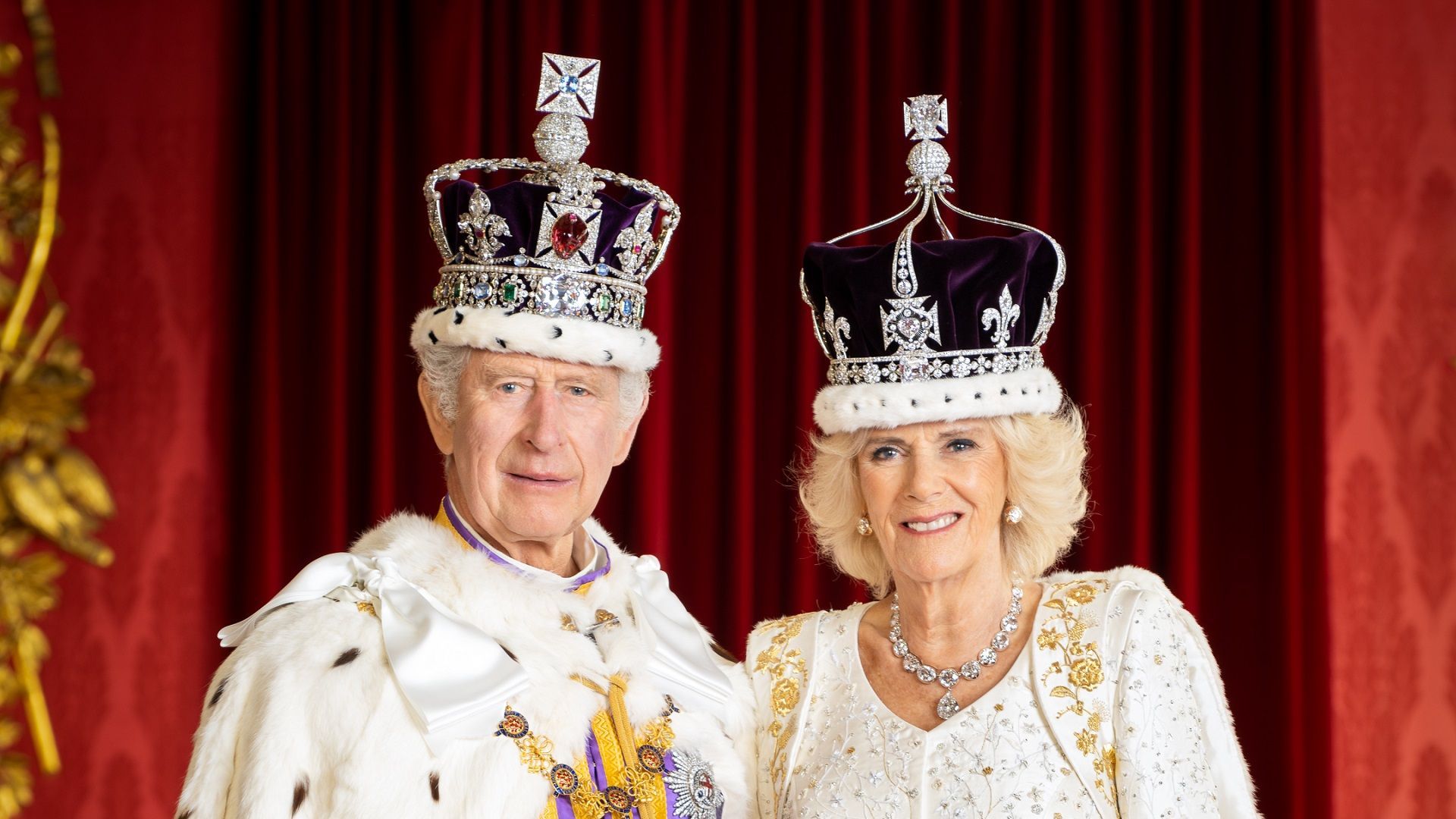 Buckingham Palace Unveils First Official Portraits Of King Charles III And Queen Camilla
