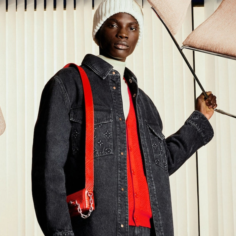 Shop Louis Vuitton Men's Red Jackets Outerwear