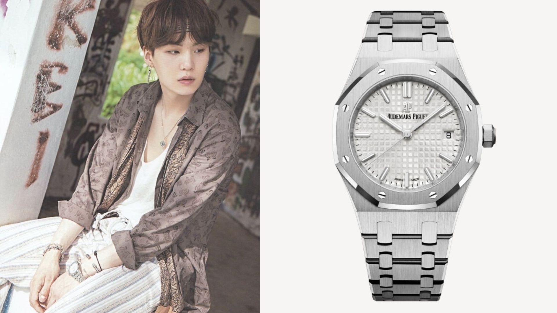 Suga wearing Audemars Piguet