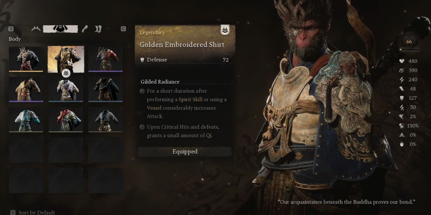 black myth wukong armors