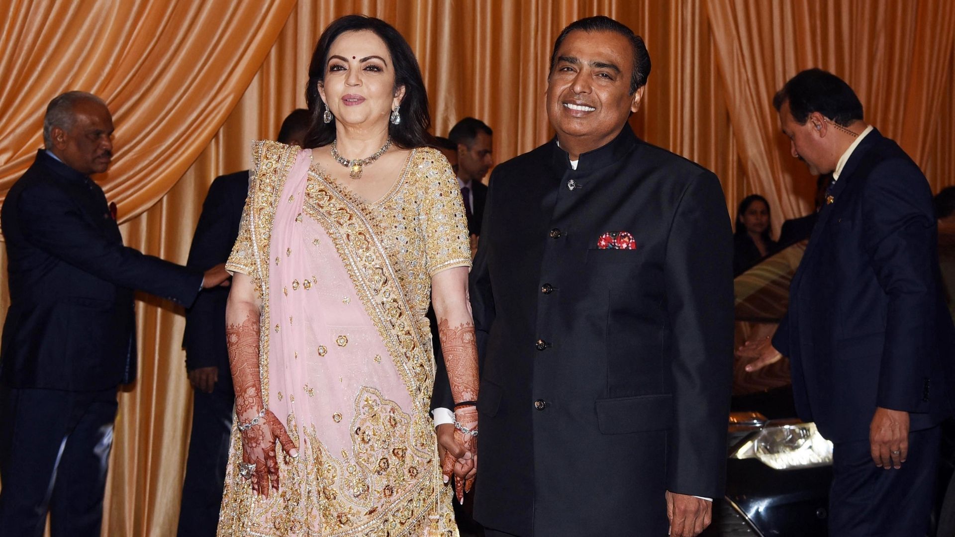 Nita Ambani with Mukesh Ambani