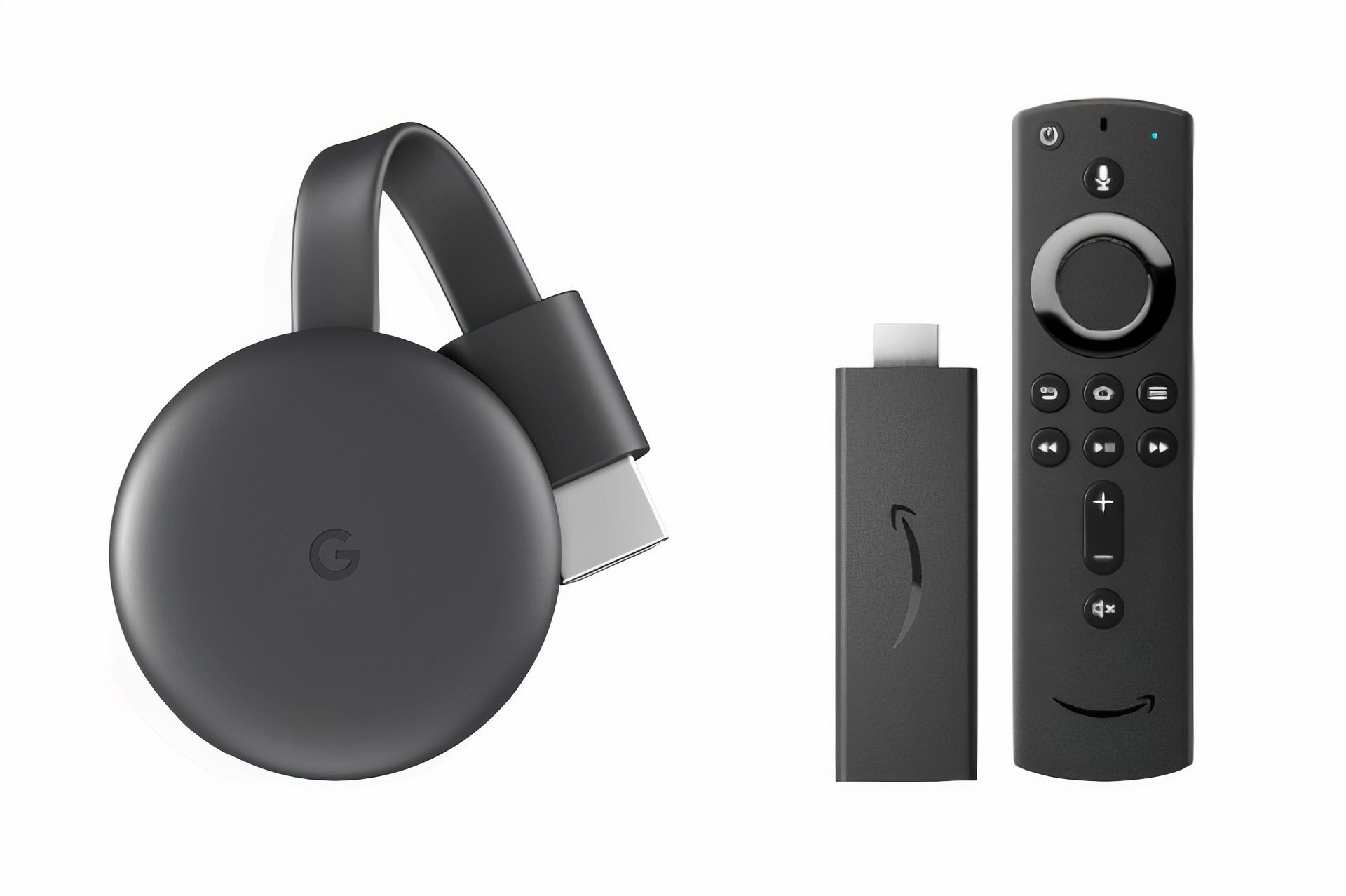 Google Chromecast - Streaming Device with HDMI Cable and Voice Search  Remote - Stream Shows, Music, Photos, Sports from Phone to TV - Includes