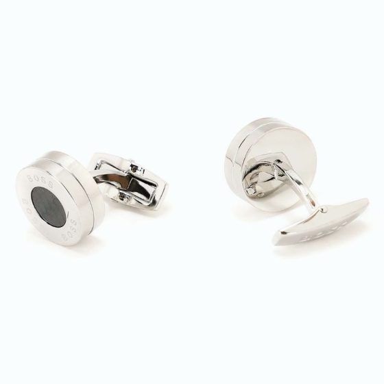 BOSS Black Enamel Cufflinks